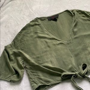 Hunter Green Crop Top